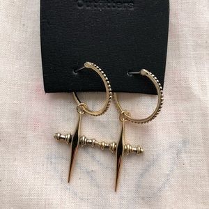 luv aj cross hoop earrings